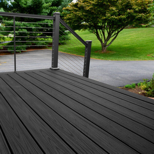 Black Woodgrain Composite Deck Patio