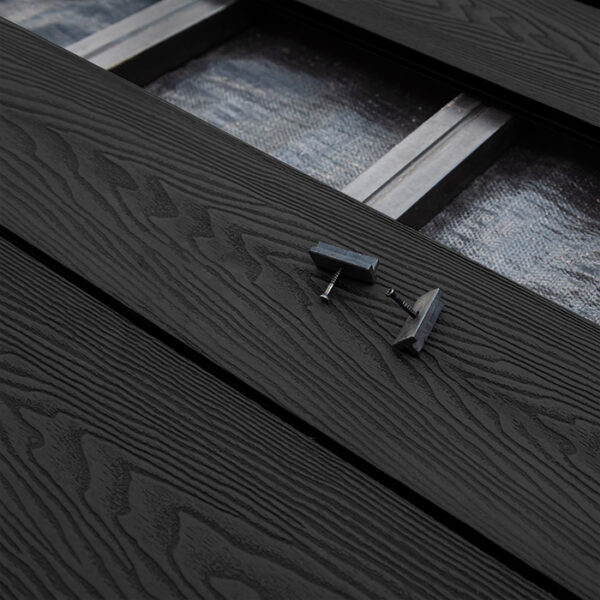 Black Woodgrain Effect Composite Decking Installation