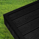 Black Composite Decking Edge Trim Installed