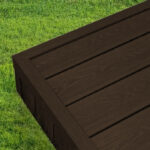 Dark Brown Composite Decking Edge Trim Installed