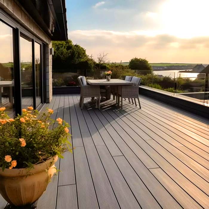 Composite decking patio