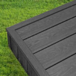 Grey Composite Decking Edge Trim Installed