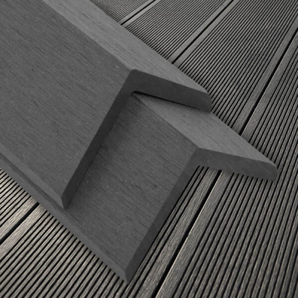 Grey Composite Decking Edge Trim with Decking