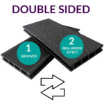 Black Double Sided Composite Decking