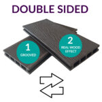 Dark Brown Double Sided Composite Decking